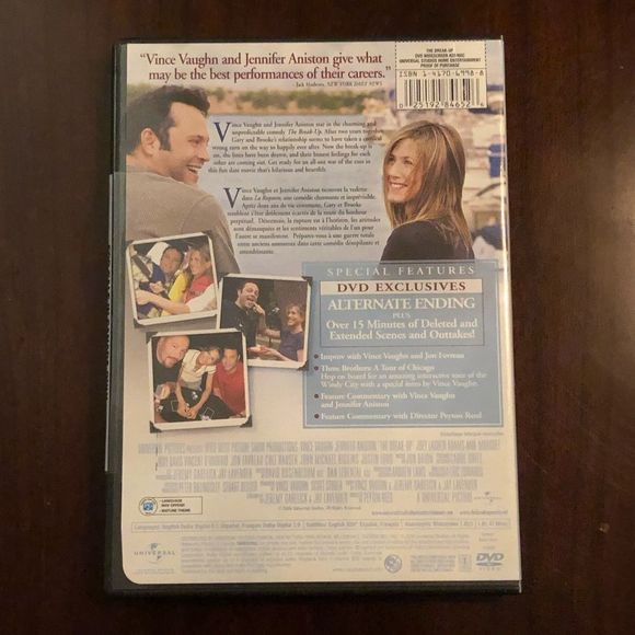 3 for $30 The Break Up DVD Jennifer Aniston/Vince Vaughn Wide Screen, 20… - Picture 5 of 6